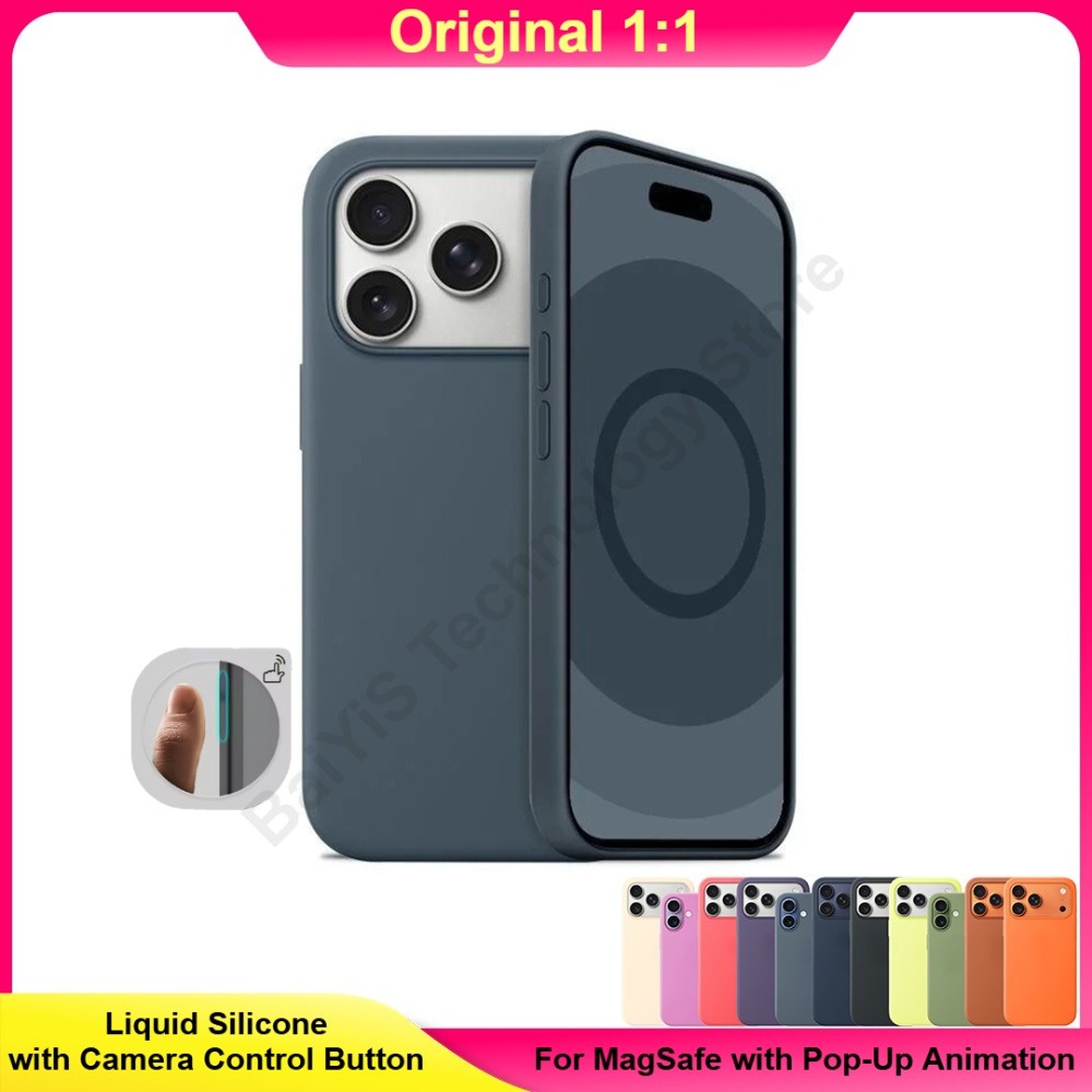 Liquid Silicone Magnetic Phone Case - เคสซิลิโคนเหลวคุณภาพดั้งเดิม ปลอดภัยต่อผิว สำหรับ iPhone 17 Pro