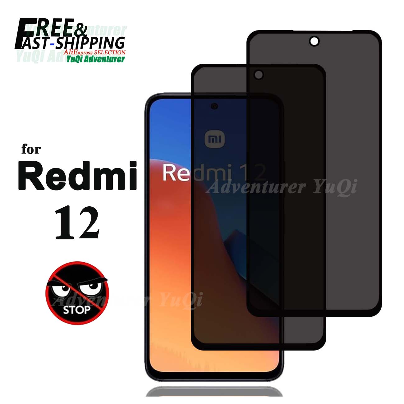 Anti Spy Privacy Glass Case - Anti Spy Screen Protector สําหรับ Xiaomi