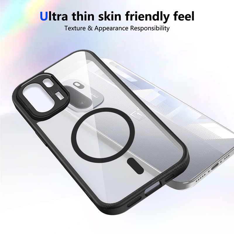 Clear Shockproof Bumper Case - เคสซิลิโคนใสแบบแม่เหล็กสำหรับ OnePlus 15 15T ACE 6