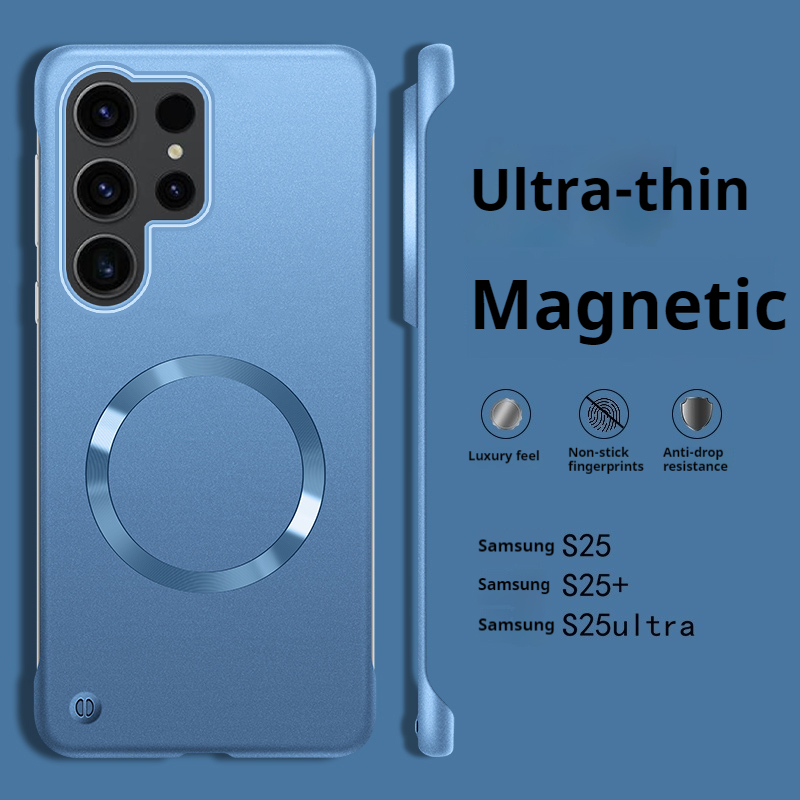 Ultra Thin Frameless Phone Cover - เคสโทรศัพท์แบบบางไร้ขอบแม่เหล็กสำหรับ Samsung Galaxy S25 Ultra S25