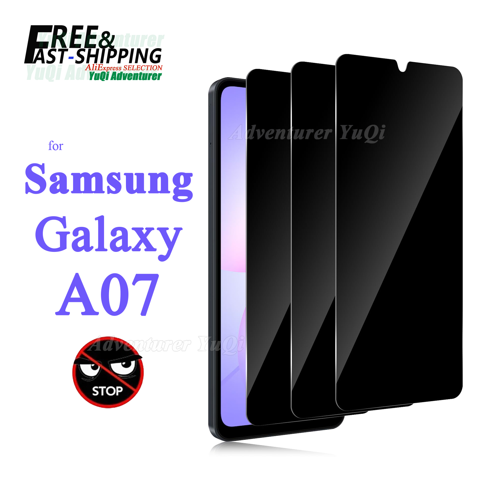 Anti Spy Privacy Glass Case - ฟิล์มกันรอยแบบป้องกันการสอดแนม สำหรับ Samsung Galaxy A07 4G