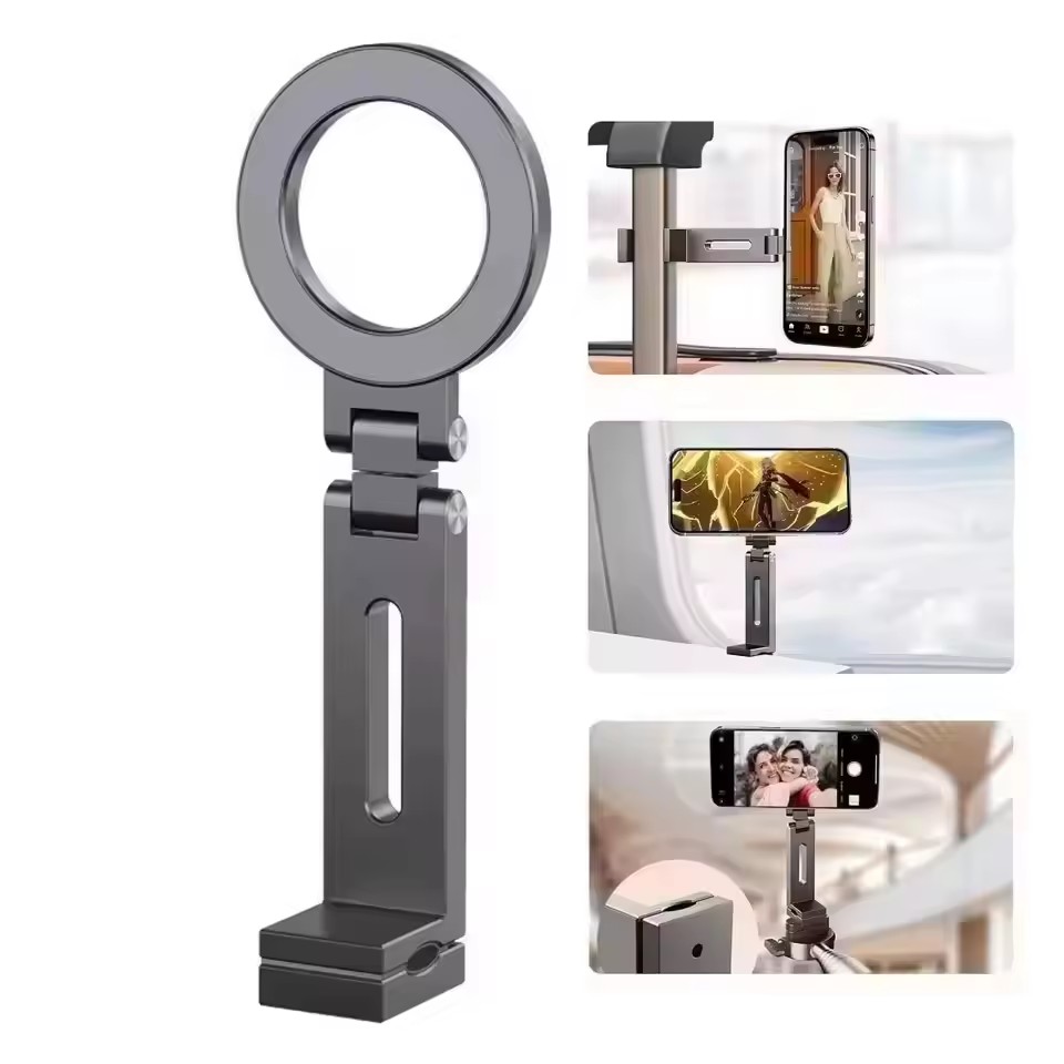Phone Stands - ที่วางโทรศัพท์แม่เหล็กอเนกประสงค์ อุปกรณ์จำเป็นสำหรับการเดินทาง หมุนได้ ปรับได้ ใช้งานได้โดยไม่ต้องใช้มือ ใช้กับเครื่องบินได้