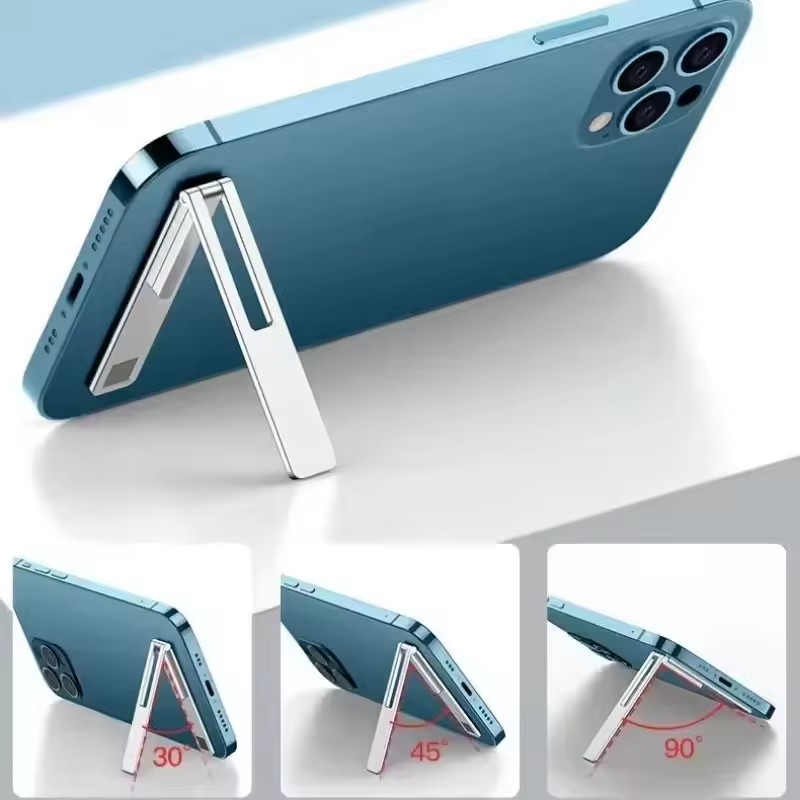 Phone Stands - ขาตั้งโทรศัพท์มือถือแบบพับได้บางเฉียบพร้อมแม่เหล็ก วัสดุโลหะผสม ใช้ได้กับโทรศัพท์มือถือทุกรุ่น ขาตั้งอเนกประสงค์สำหรับวางบนโต๊ะ