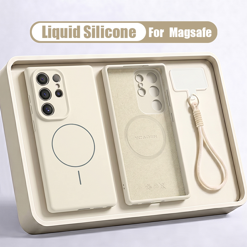 Liquid Silicone Magnetic Phone Case - ซิลิโคนเหลวแม่เหล็กเชือกคล้องโทรศัพท์สำหรับซัมซุงกาแล็คซี่ S26 S25 S24 S23 S22