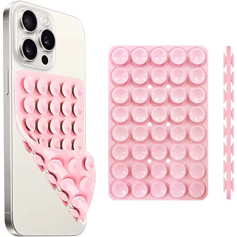 Phone Stands - ขาตั้งโทรศัพท์แบบซิลิโคนพร้อมถ้วยดูดสุญญากาศ ยึดติดแน่นด้วยกาวสองหน้า ไม่ต้องใช้มือจับ แผ่นยึดสำหรับวิดีโอ ซิลิโคนยางดูดสุญญากาศ เคสซิลิโคน