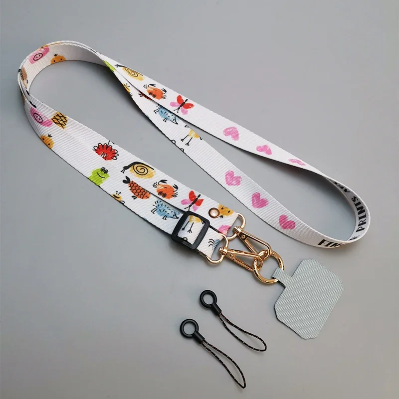 Crossbody Lanyard Neck Strap Case - กระเป๋าสะพายคาดลำตัวสีสันสดใสสายคล้องมือถือเชือกแคนวาสแบบแขวนสายโซ่สำหรับห้อยเคสมือถือ