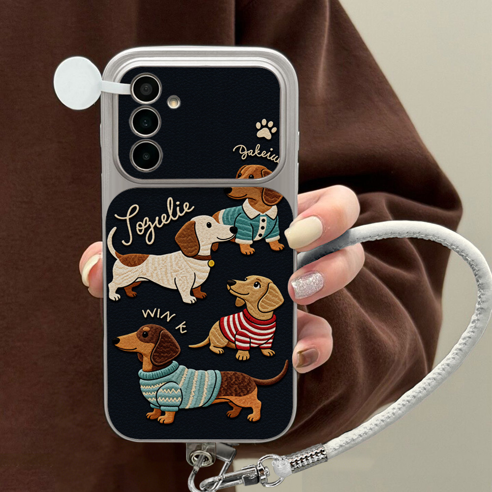 การ์ตูนดัชชุนด์เคสโทรศัพท์สำหร - Cute Cartoon Wrist Strap Silicone Case บทวิจารณ์และราคา