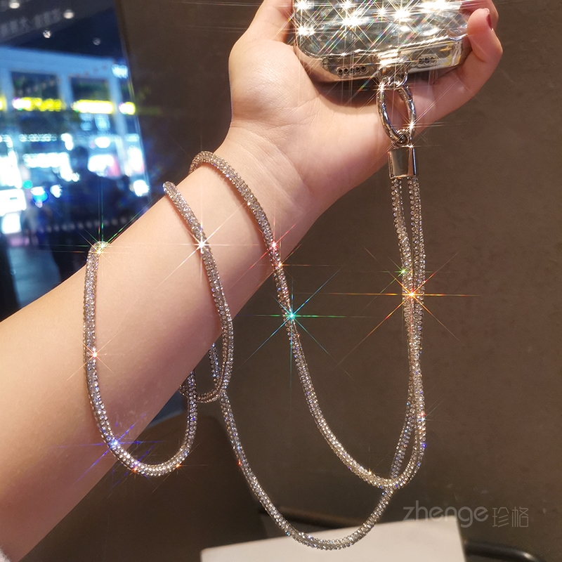 C rossbodyเพชรเต็มโซ่หญิงเชือก - Crossbody Lanyard Neck Strap Case บทวิจารณ์และราคา