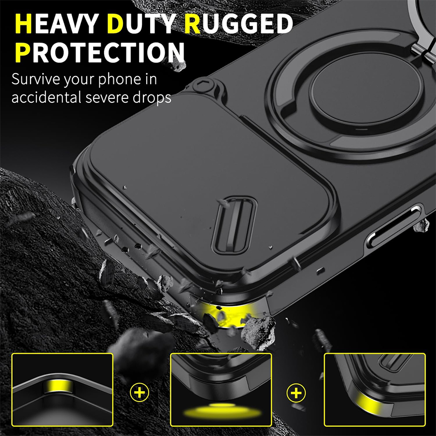 เคสโทรศัพท์แม่เหล็กกันกระแทกแบ - Heavy Duty 360 Full Body Protective Case บทวิจารณ์และราคา