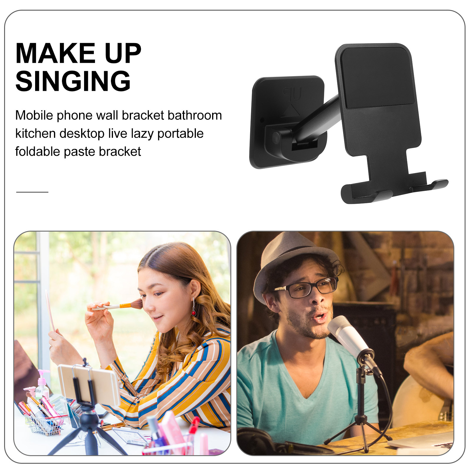 ที่ยึดโทรศัพท์ติดผนังแบบมีกาว  - Phone Stands บทวิจารณ์และราคา
