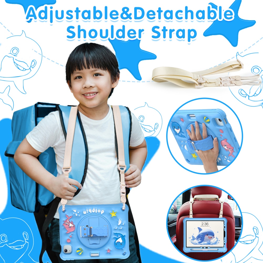 เคส iPad Mini A17Pro Mini6 ลาย - Cute Cartoon Wrist Strap Silicone Case บทวิจารณ์และราคา