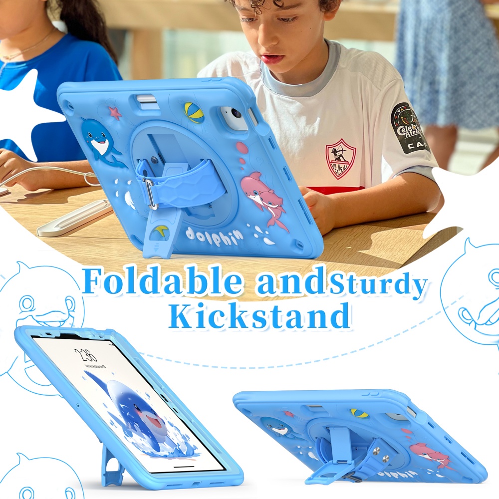 เคส iPad Mini A17Pro Mini6 ลาย - Cute Cartoon Wrist Strap Silicone Case บทวิจารณ์และราคา