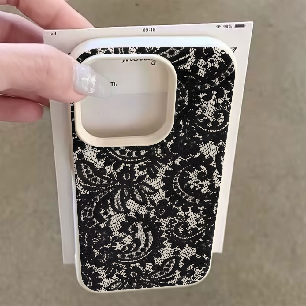 เคสโทรศัพท์ลายลิ้นจี่ลูกไม้ดอก - Vintage Floral Pattern Soft Case บทวิจารณ์และราคา