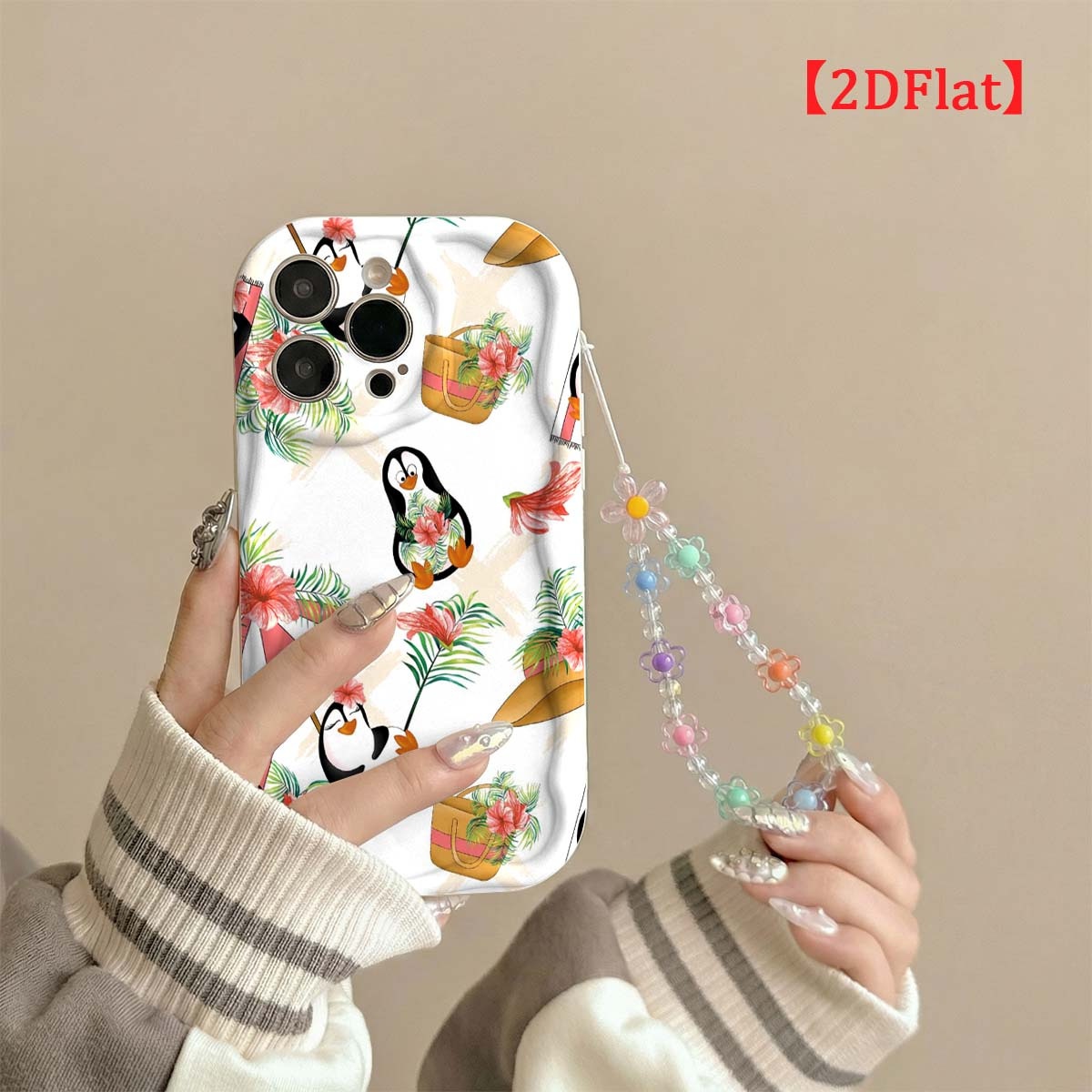 เคสโทรศัพท์ลายเพนกวินน่ารัก สำ - Cute Cartoon Wrist Strap Silicone Case บทวิจารณ์และราคา