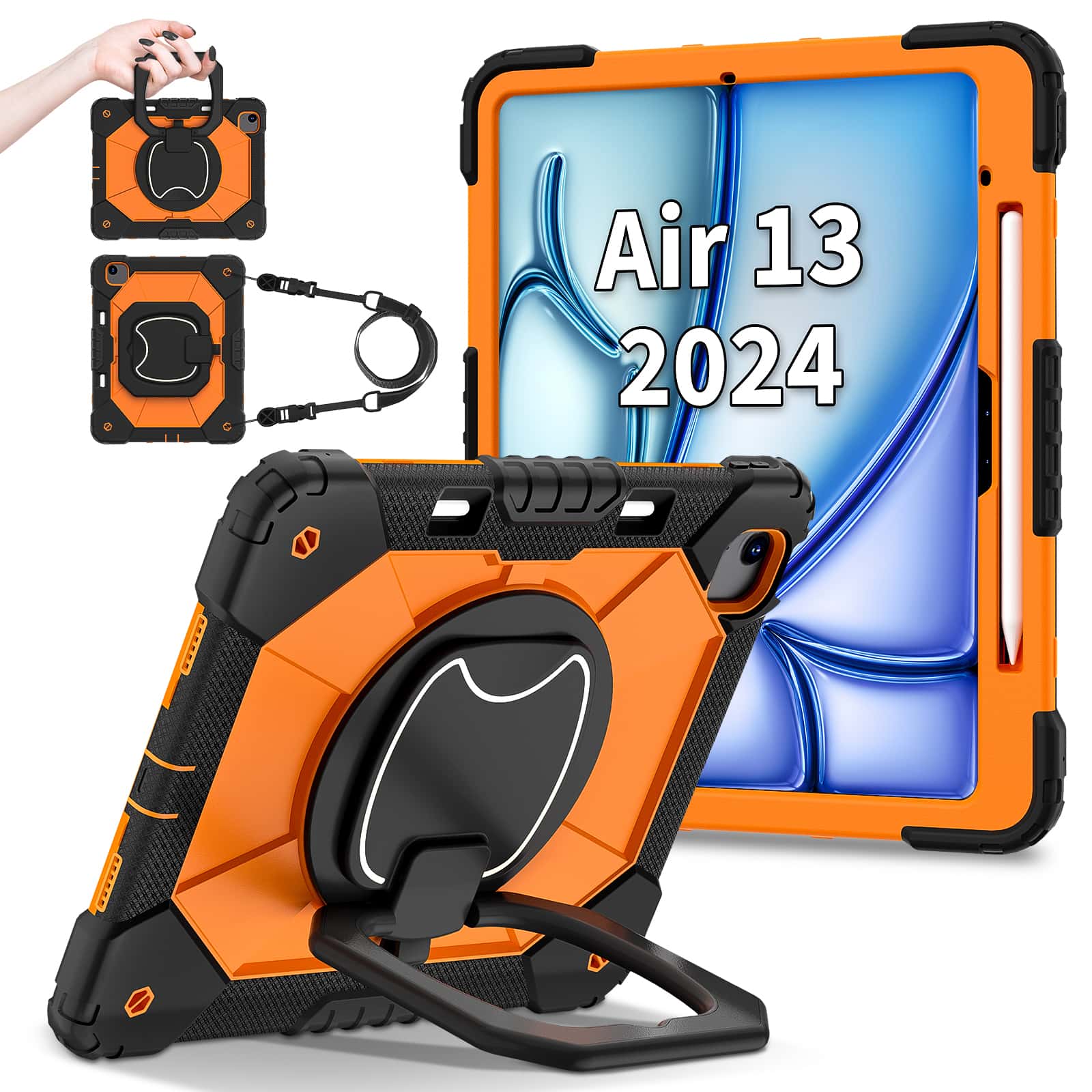 เคสสำหรับ iPad Pro 13 M5 Air 1 - Heavy Duty 360 Full Body Protective Case บทวิจารณ์และราคา